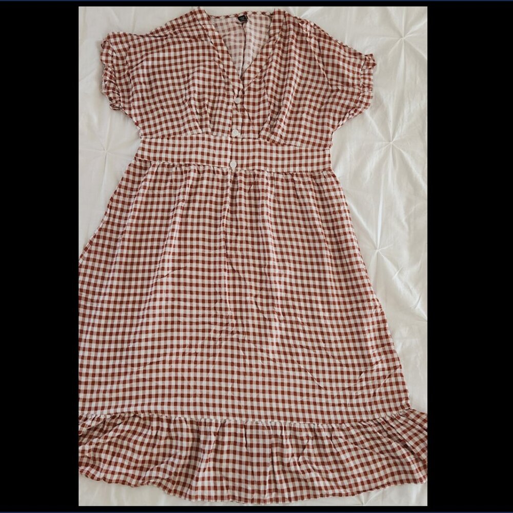 Fall Gingham Dress, 4X (fits more like a 3x)